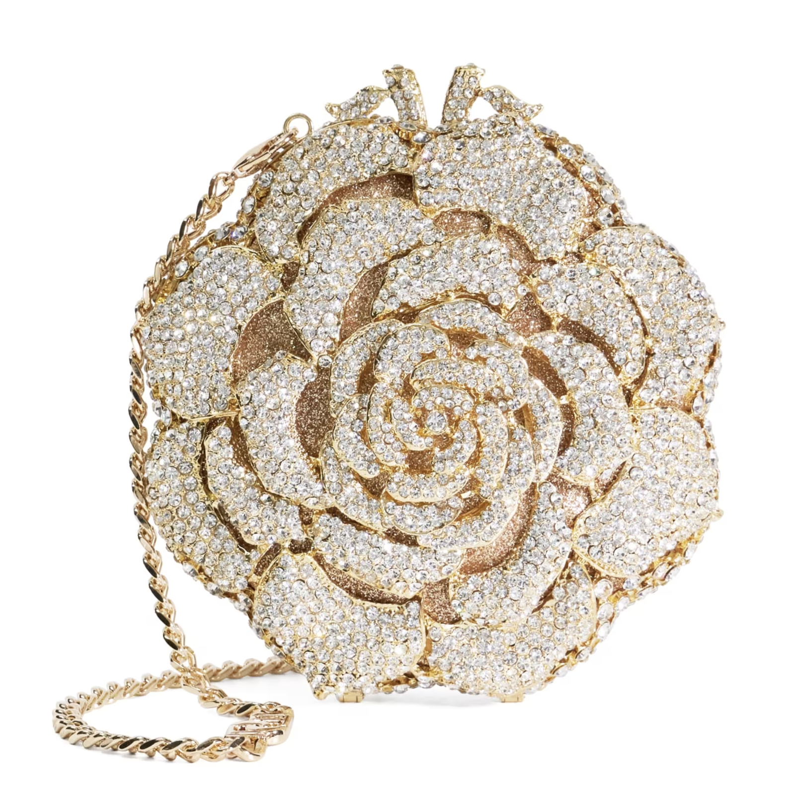 Diamante Rose Clutch Bag
