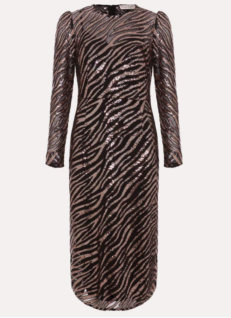 Animal Print Sequin Dress