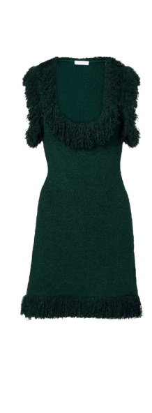 Fringed Silk-Blend Minidress