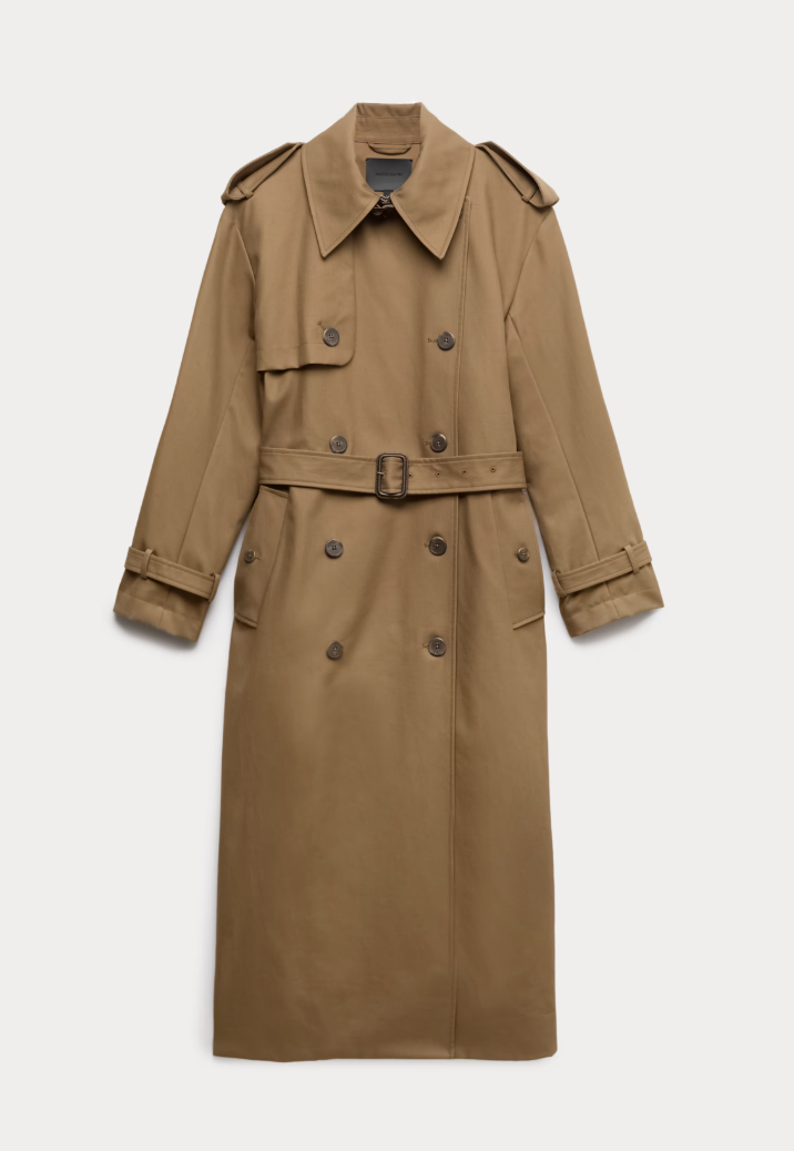 Pure Cotton Longline Trench Coat
