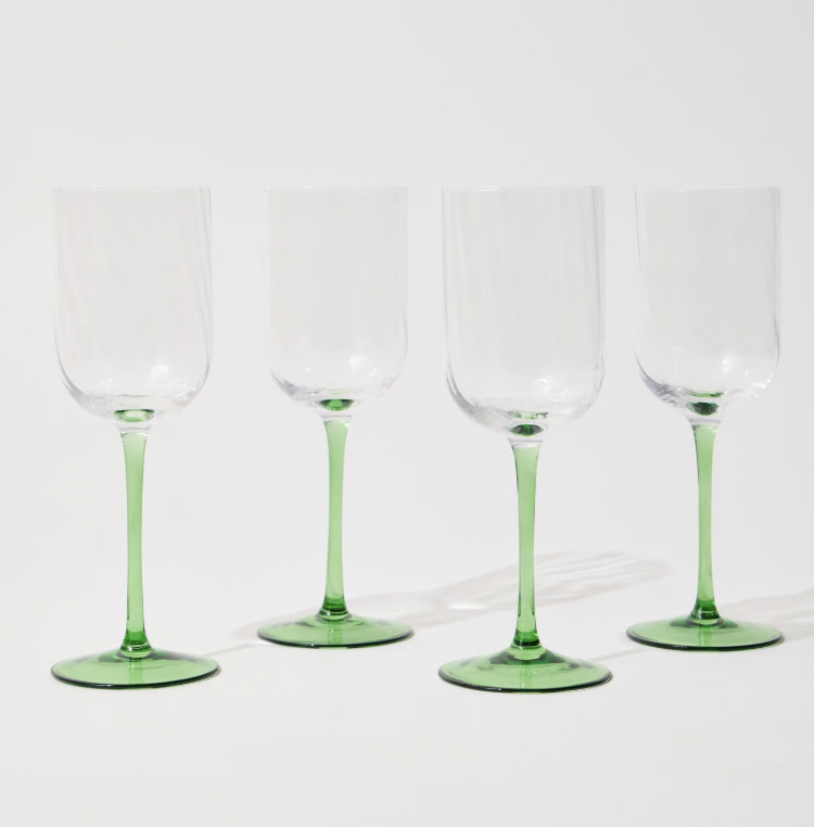 Green Wine Glasses
