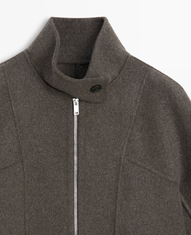 Suede Wool-Blend Jacket