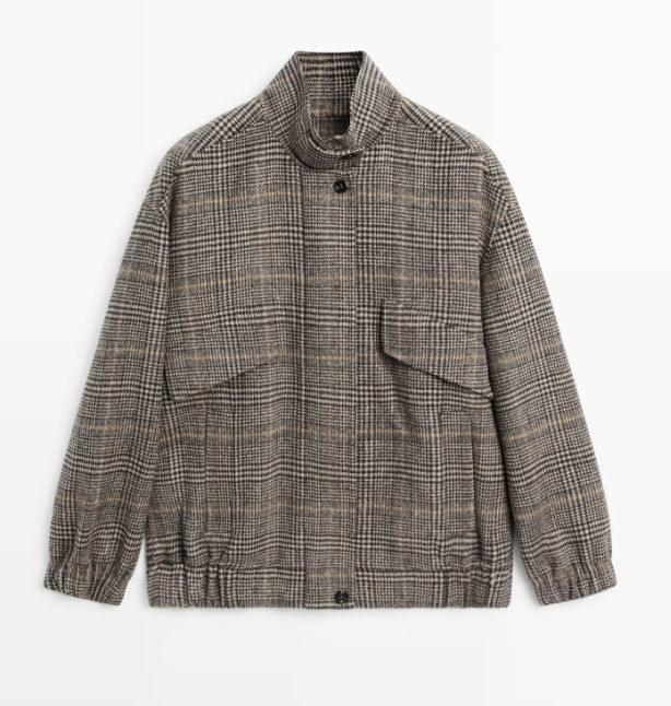 Plaid Bomber Jacket